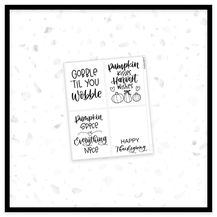 Thanksgiving Quotes - Full Box Overlays // Foil