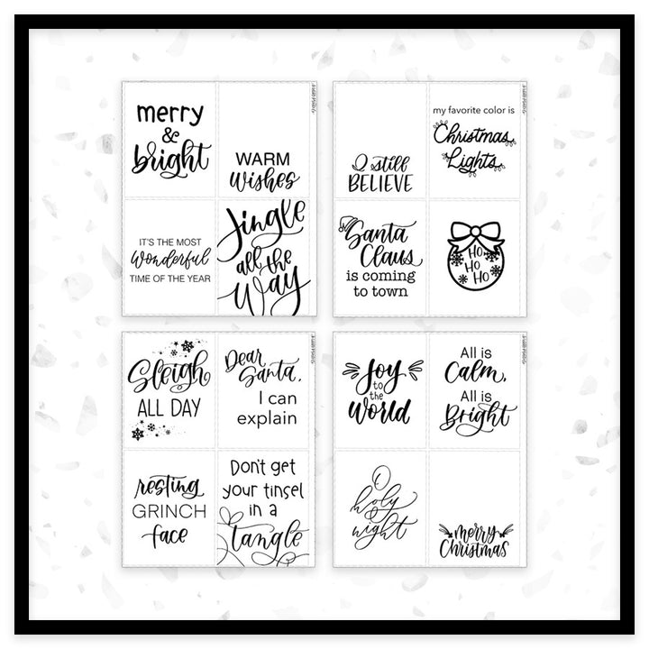 Christmas Quotes - Full Box Overlays // Foil